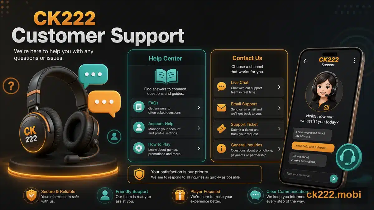 CK222 customer support and contact illustration