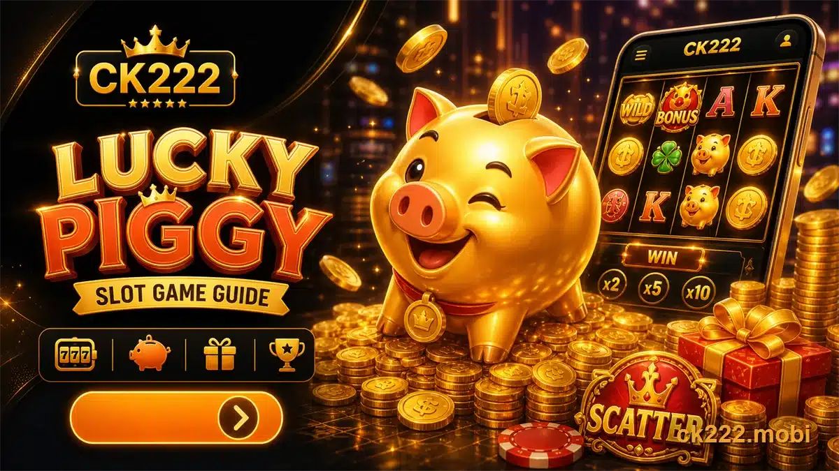 CK222 Lucky Piggy slot game guide illustration